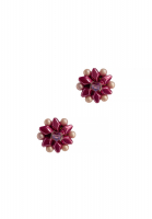 Pink Beads Clip-on Earrings