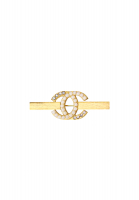 Chanel Miniature Brooch With Logo And Crystals
