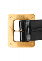 Yves Saint Laurent Black Leather Belt