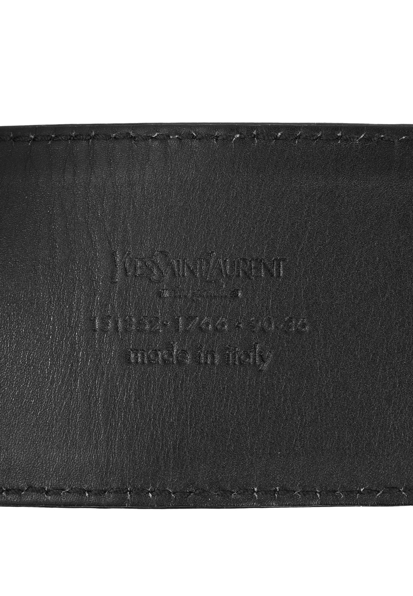 Yves Saint Laurent Black Leather Belt