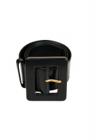 Yves Saint Laurent Black Leather Belt