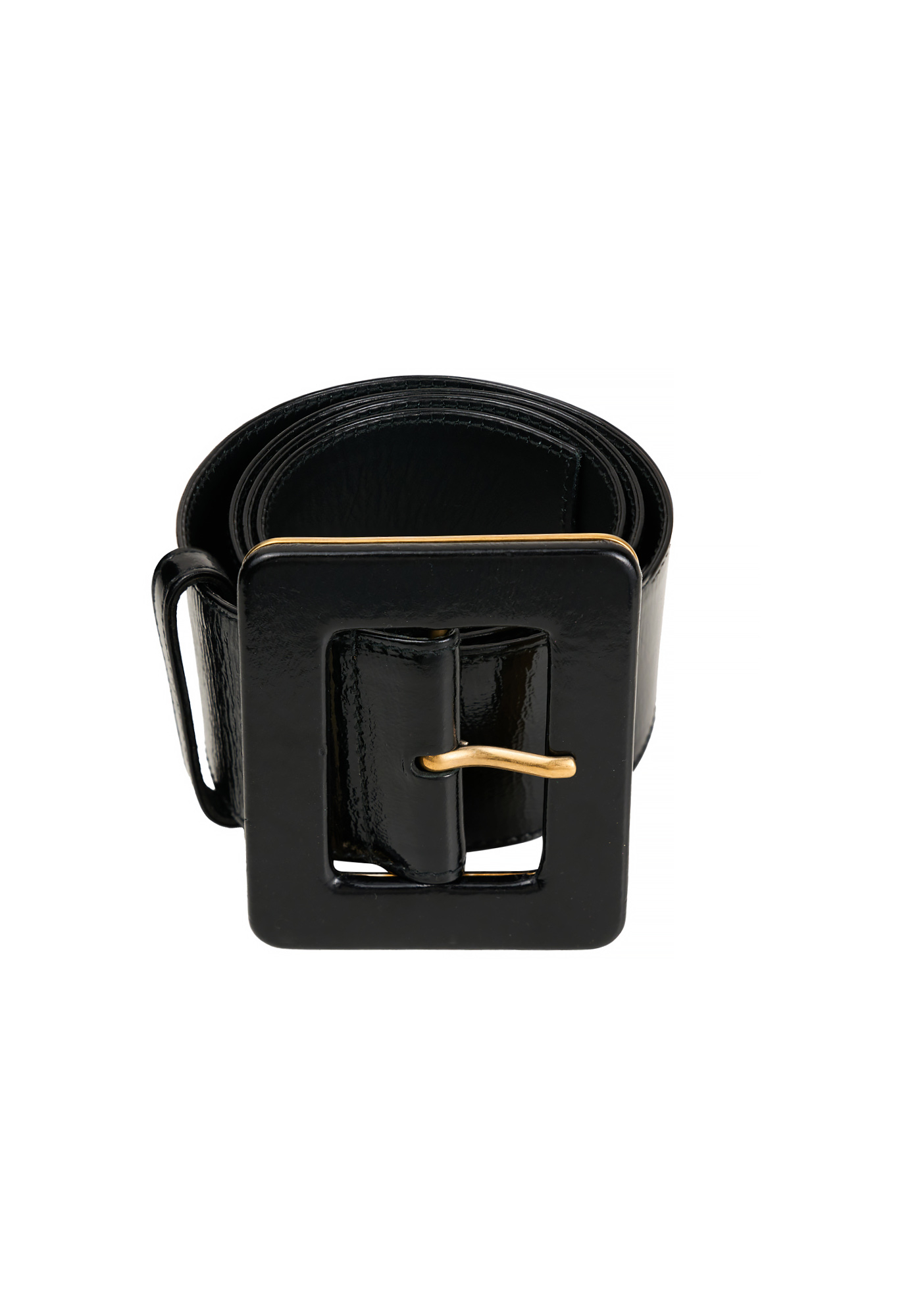 Yves Saint Laurent Black Leather Belt