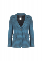 Chanel Emerald Jacket in a houndstooth pattern