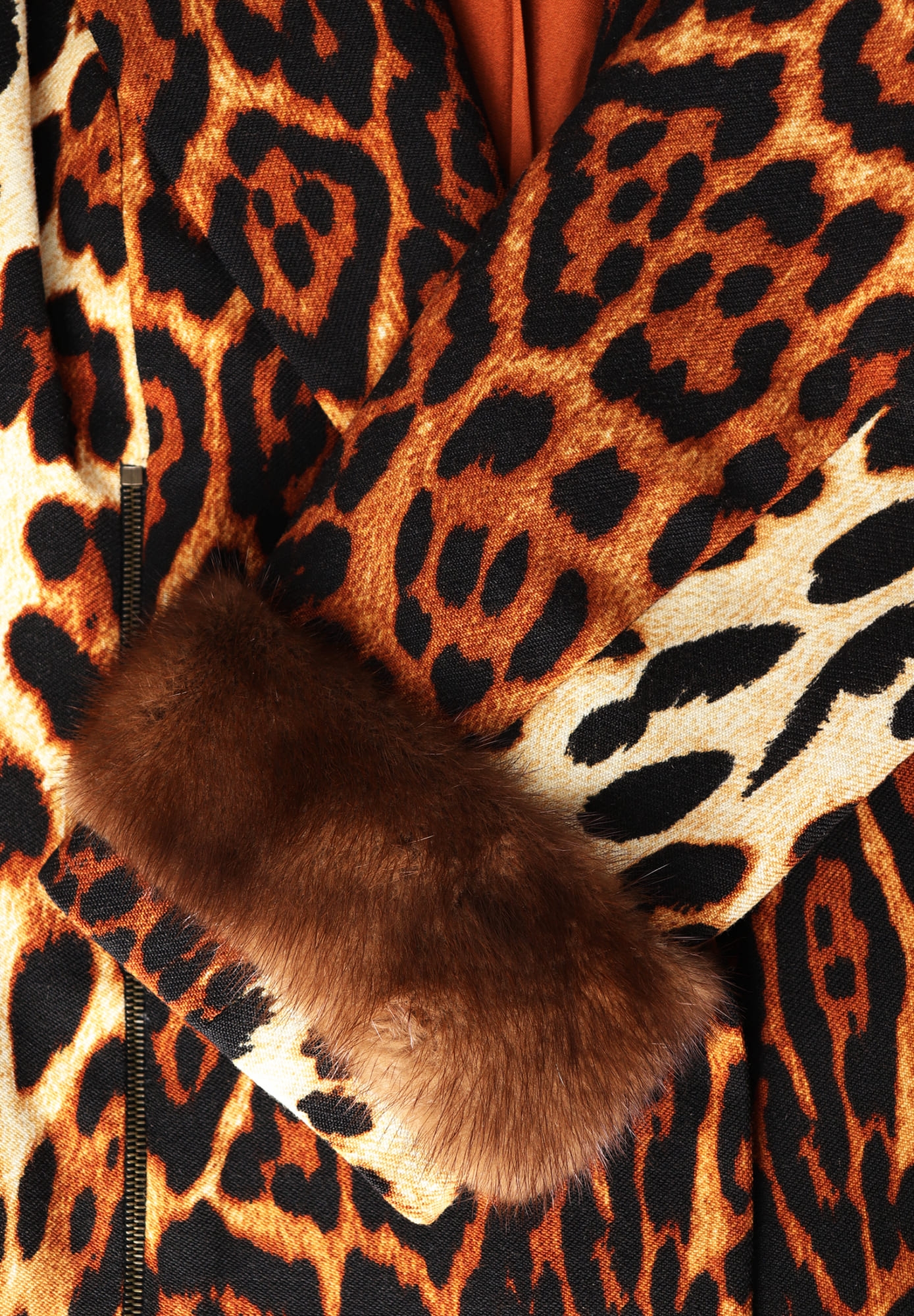 Christian Dior Leopard Jacket With Fur Trim