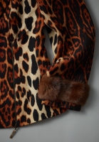 Christian Dior Leopard Jacket With Fur Trim