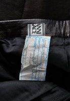 Versace Black Leather Trousers