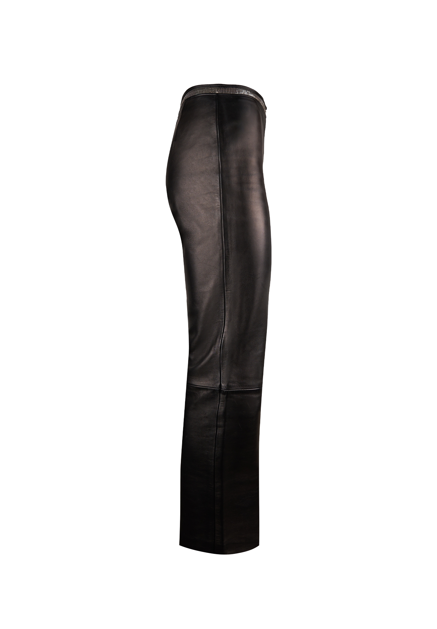 Versace Black Leather Trousers