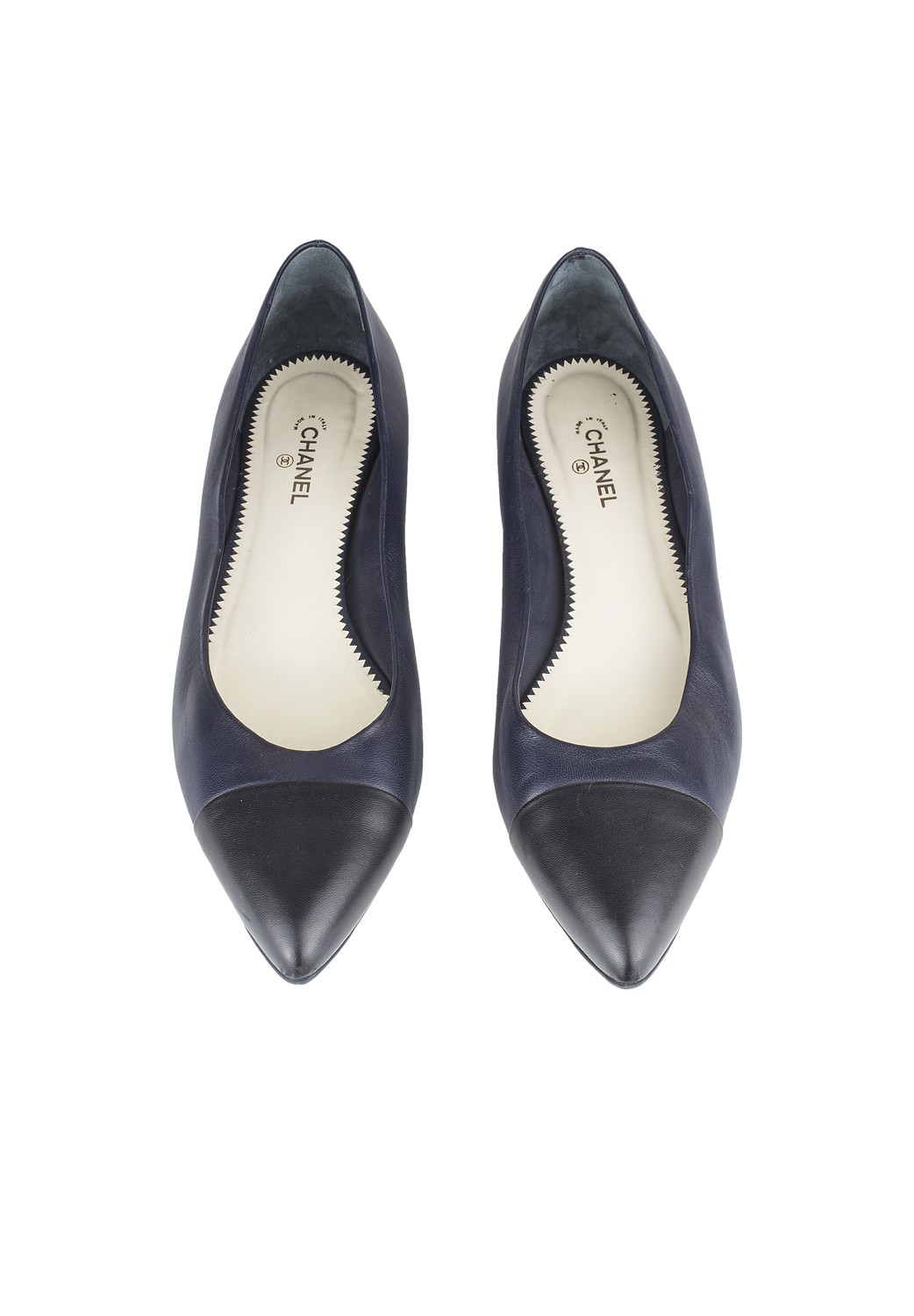 Chanel Navy Ballerina Shoes