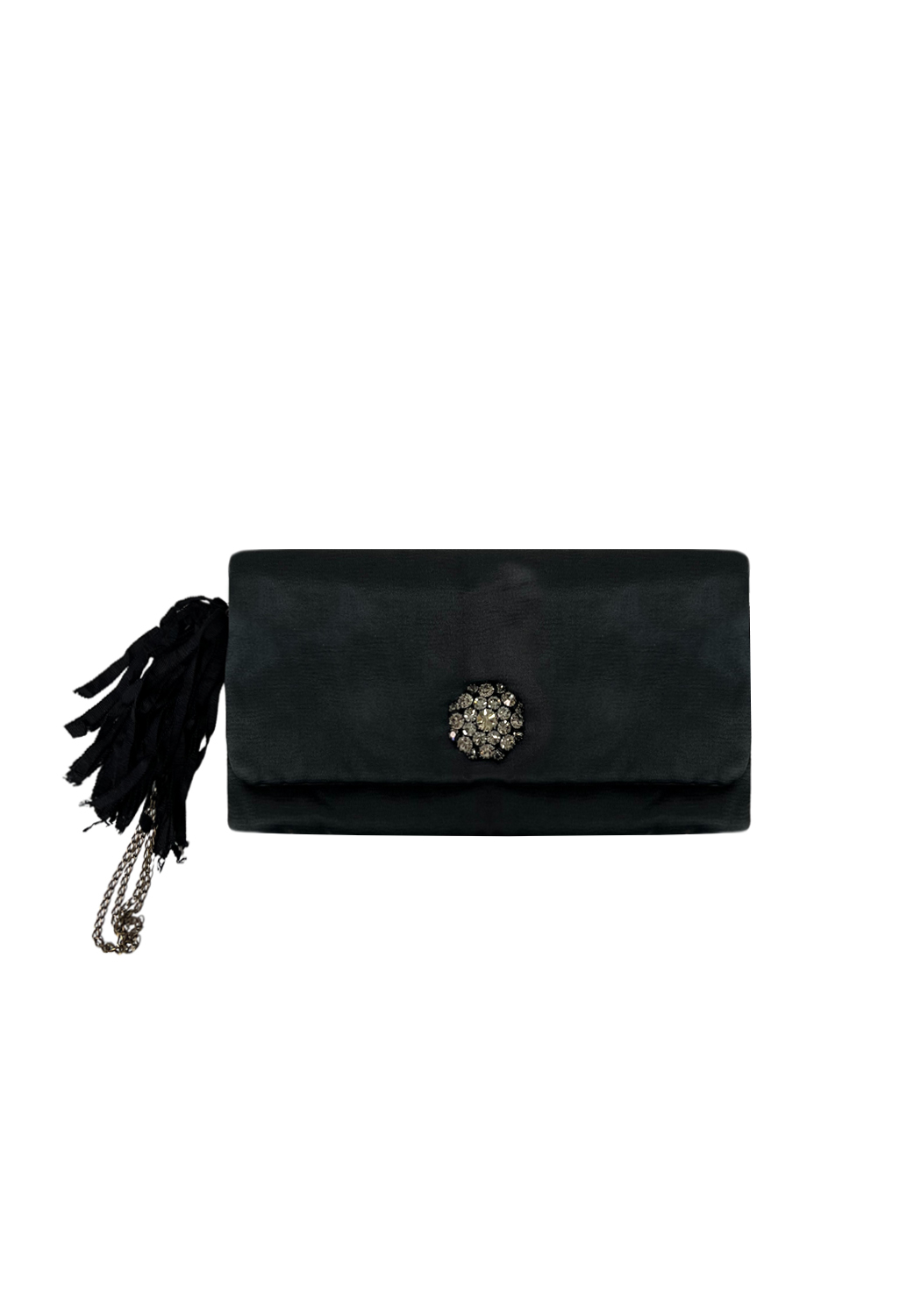 Lanvin Black Silk Clutch
