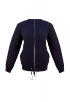 Chanel Navy Cashmere Zip Sweater