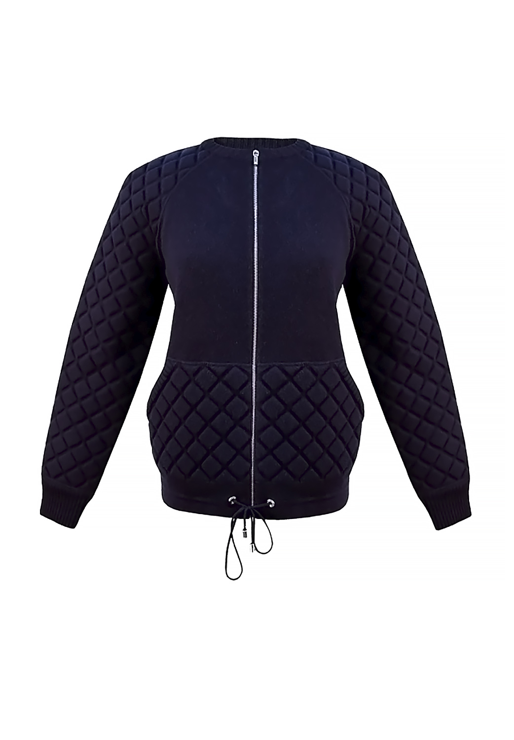 Chanel Navy Cashmere Zip Sweater