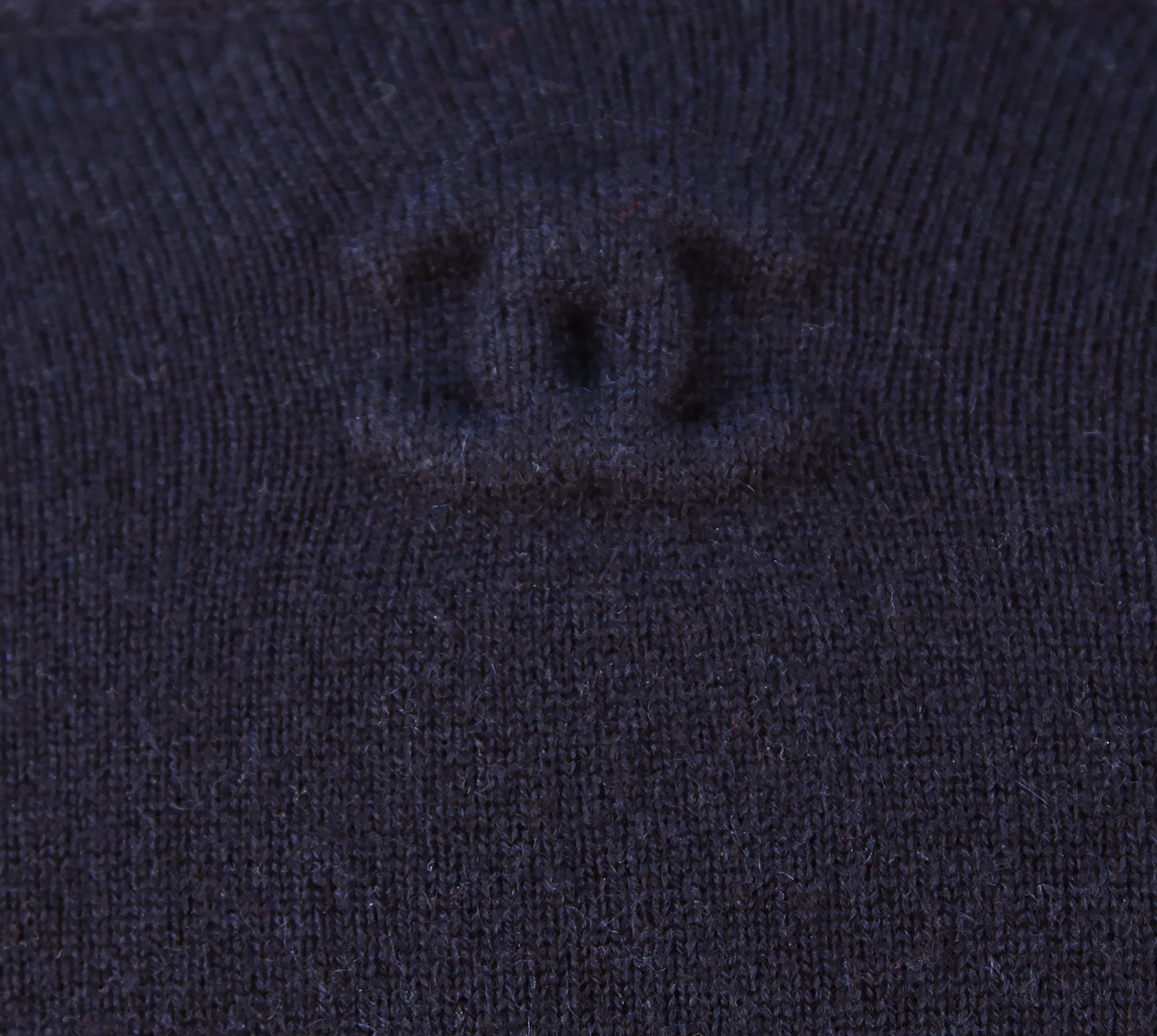 Chanel Navy Cashmere Zip Sweater
