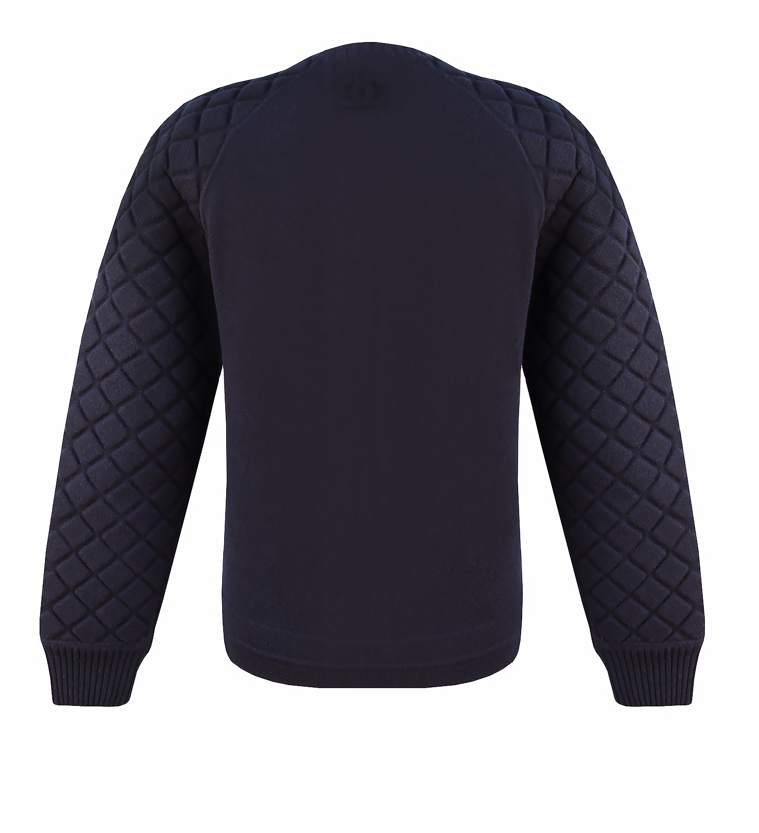 Chanel Navy Cashmere Zip Sweater