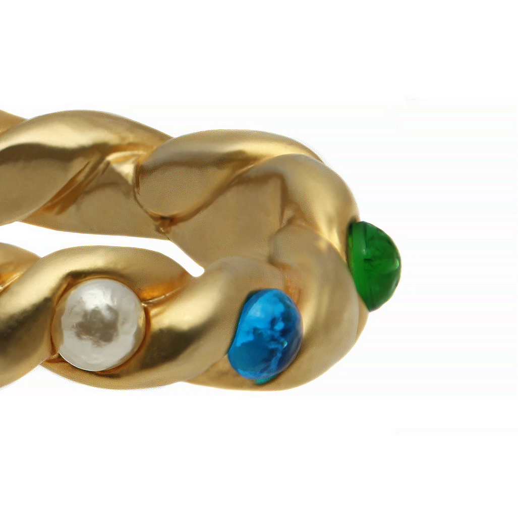 Chanel Pearl and Gripoix Crystal Bracelet