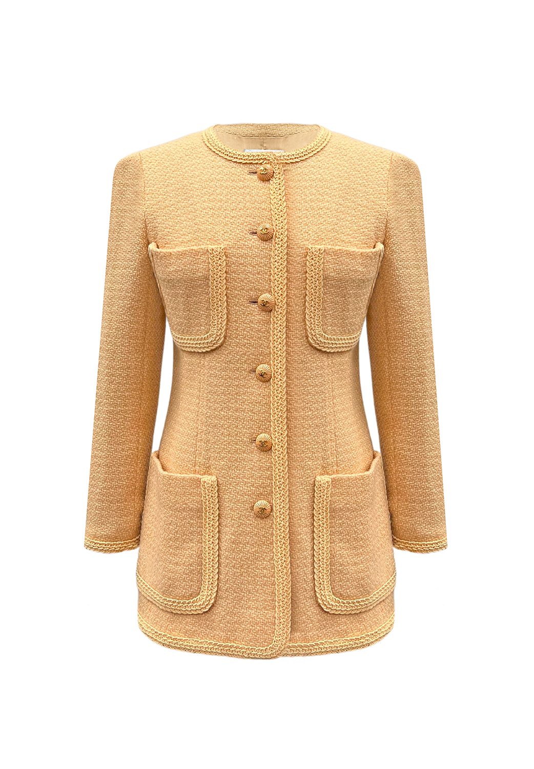Chanel Peach Tweed Jacket