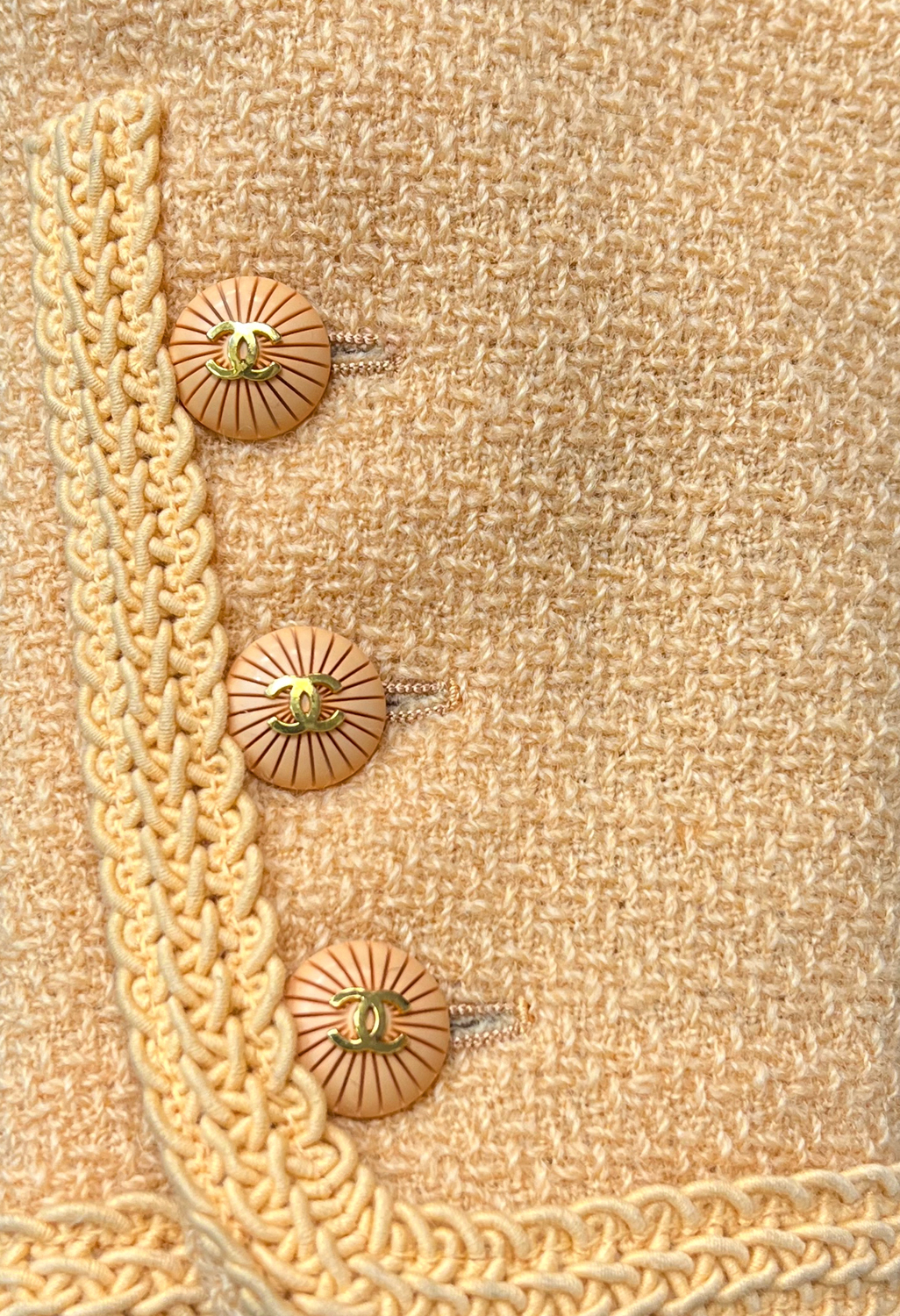 Chanel Peach Tweed Jacket