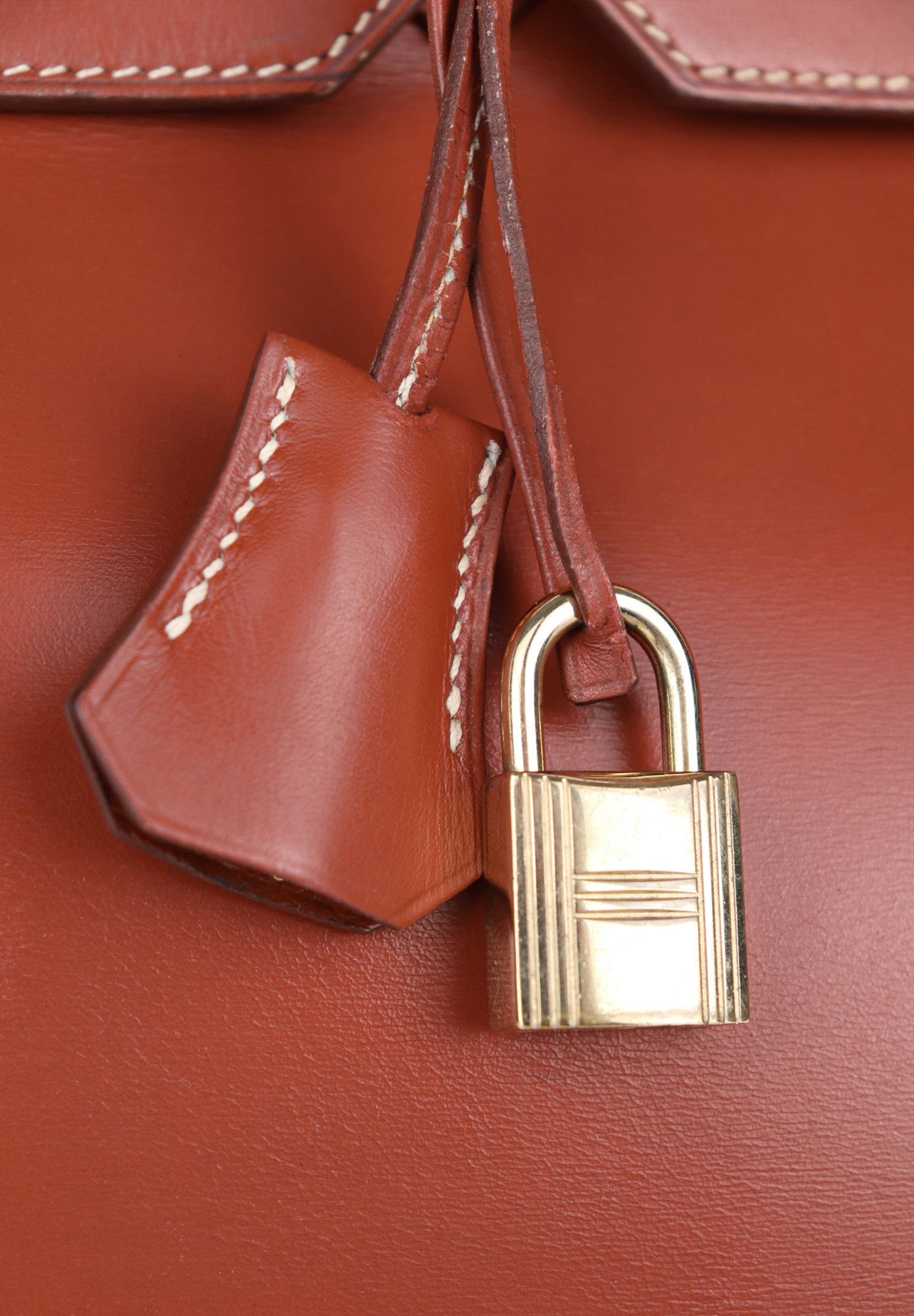 Hermès HAC Birkin 32 Brique Box Bag