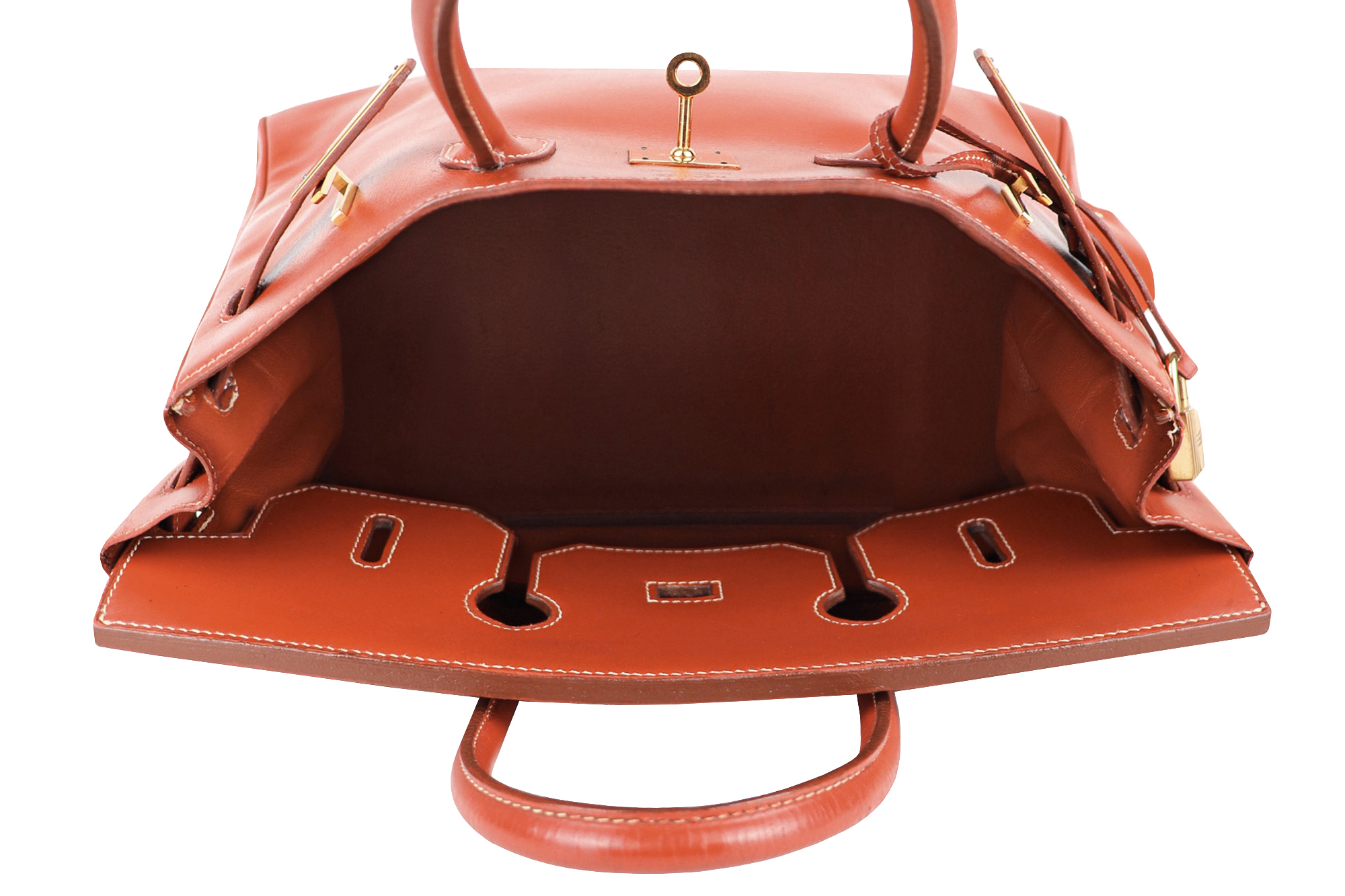 Hermès HAC Birkin 32 Brique Box Bag