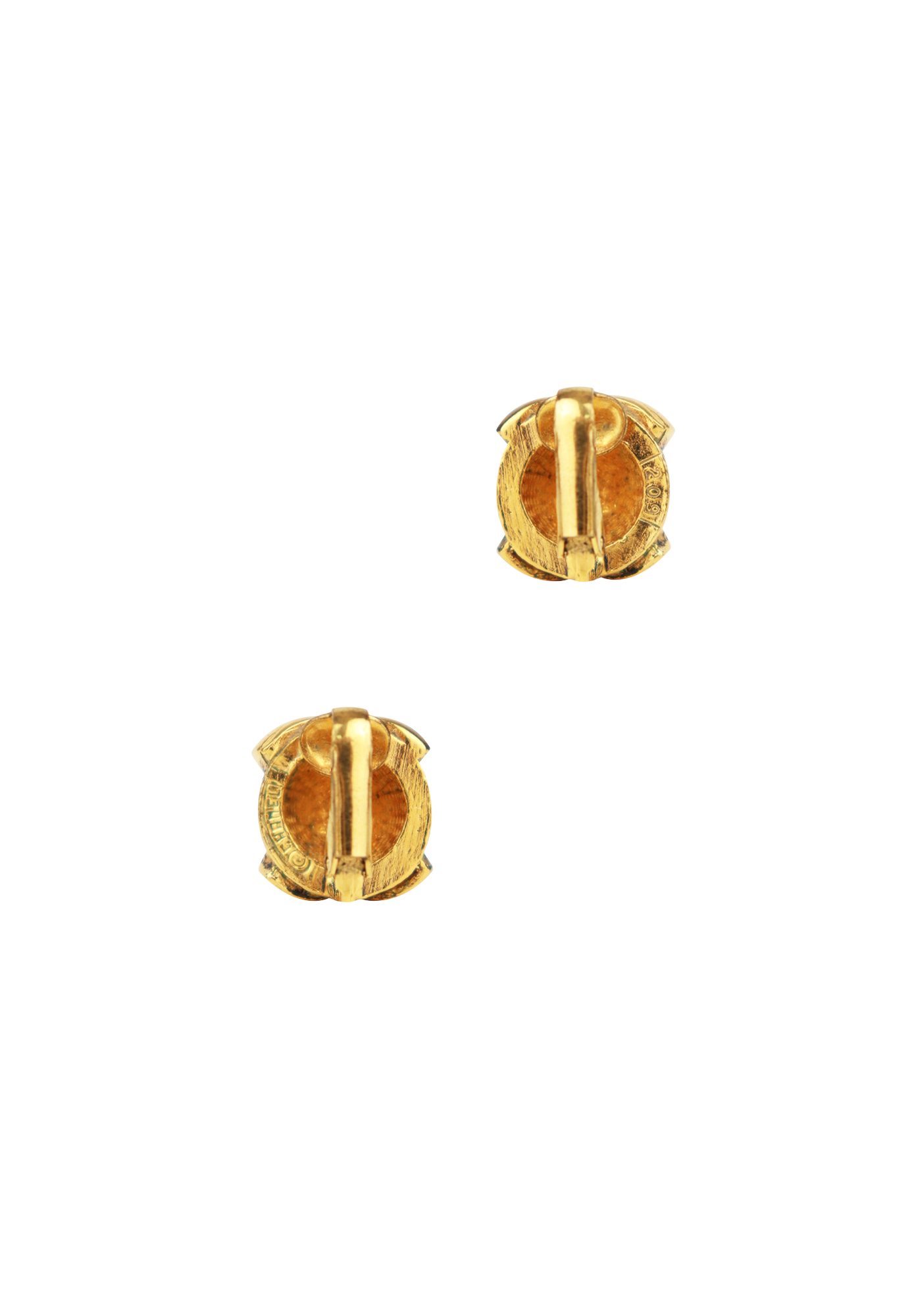 Chanel Miniature Clip-on Earrings With Logo