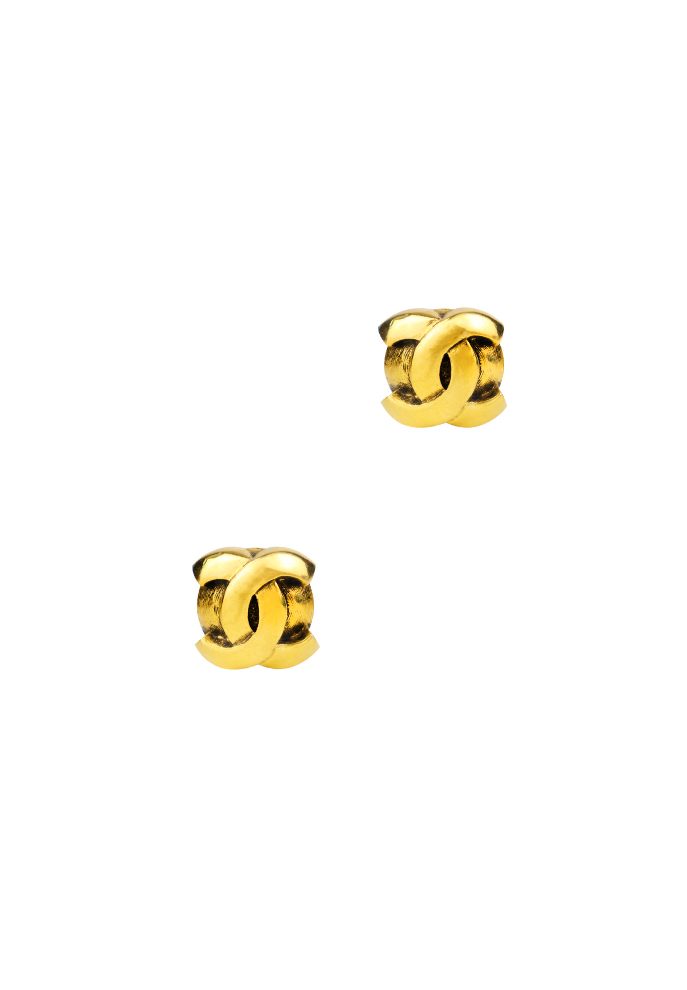 Chanel Miniature Clip-on Earrings With Logo