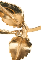 Golden Roses Brooches Set