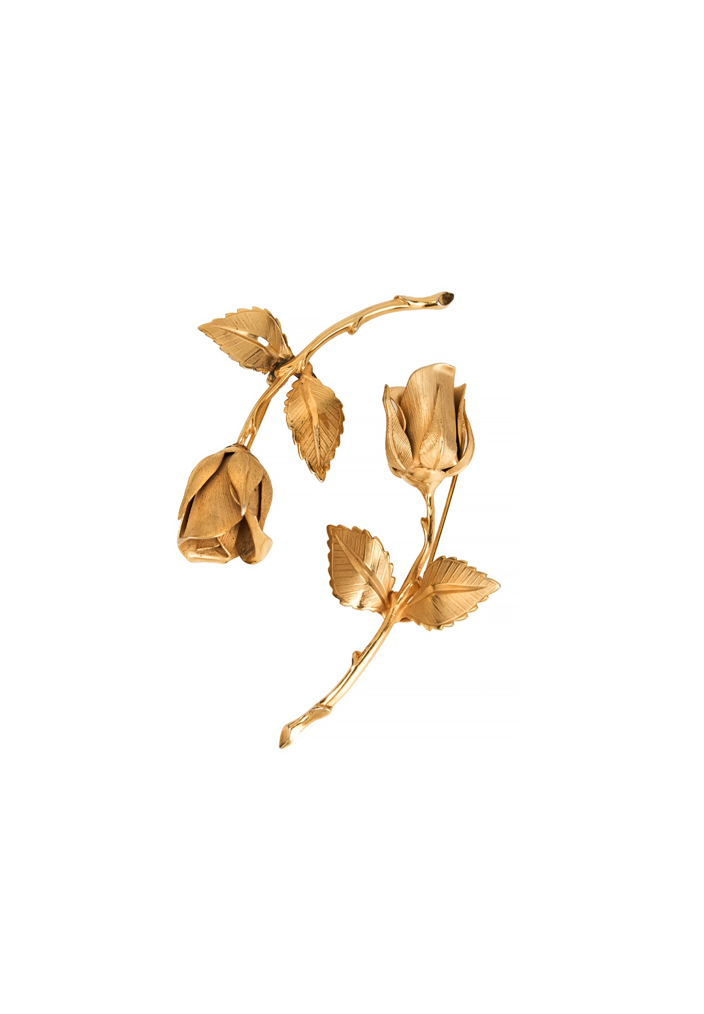 Golden Roses Brooches Set