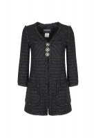 Black Decorative-Hardware Chanel Jacket