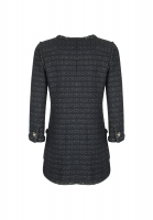 Black Decorative-Hardware Chanel Jacket