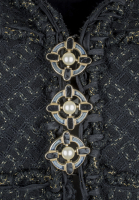 Black Decorative-Hardware Chanel Jacket