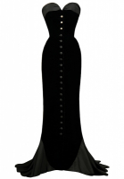 Pierre Balmain Haute Couture Velvet Gown