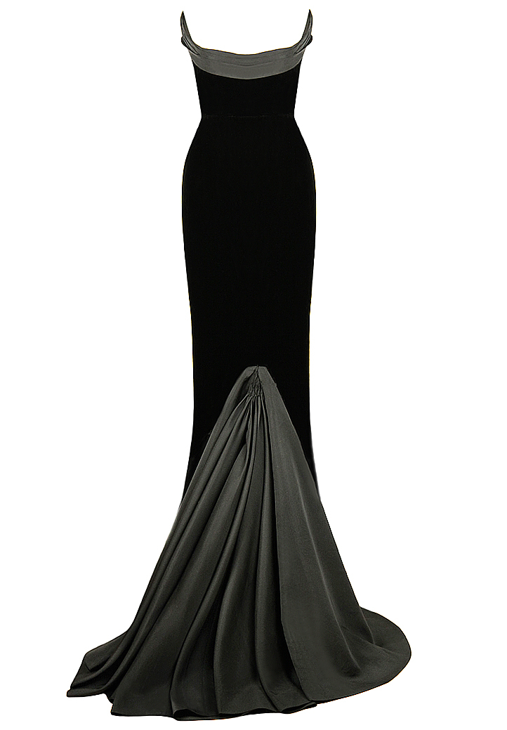 Pierre Balmain Haute Couture Velvet Gown