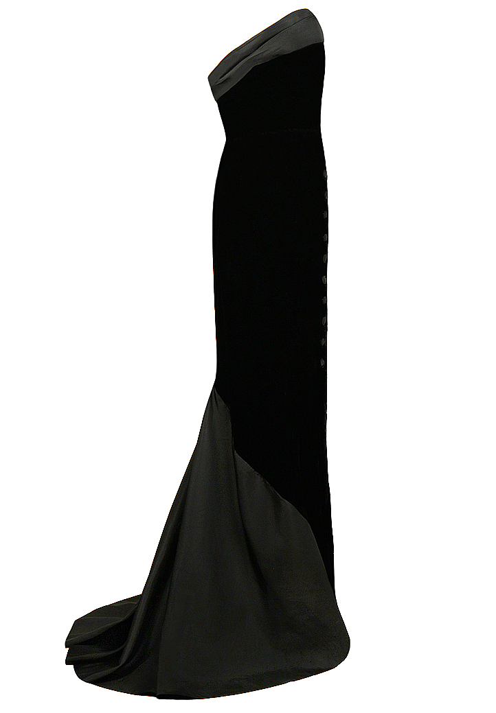 Pierre Balmain Haute Couture Velvet Gown