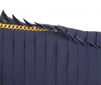 Chanel Dark Blue Silk Dress With Chains