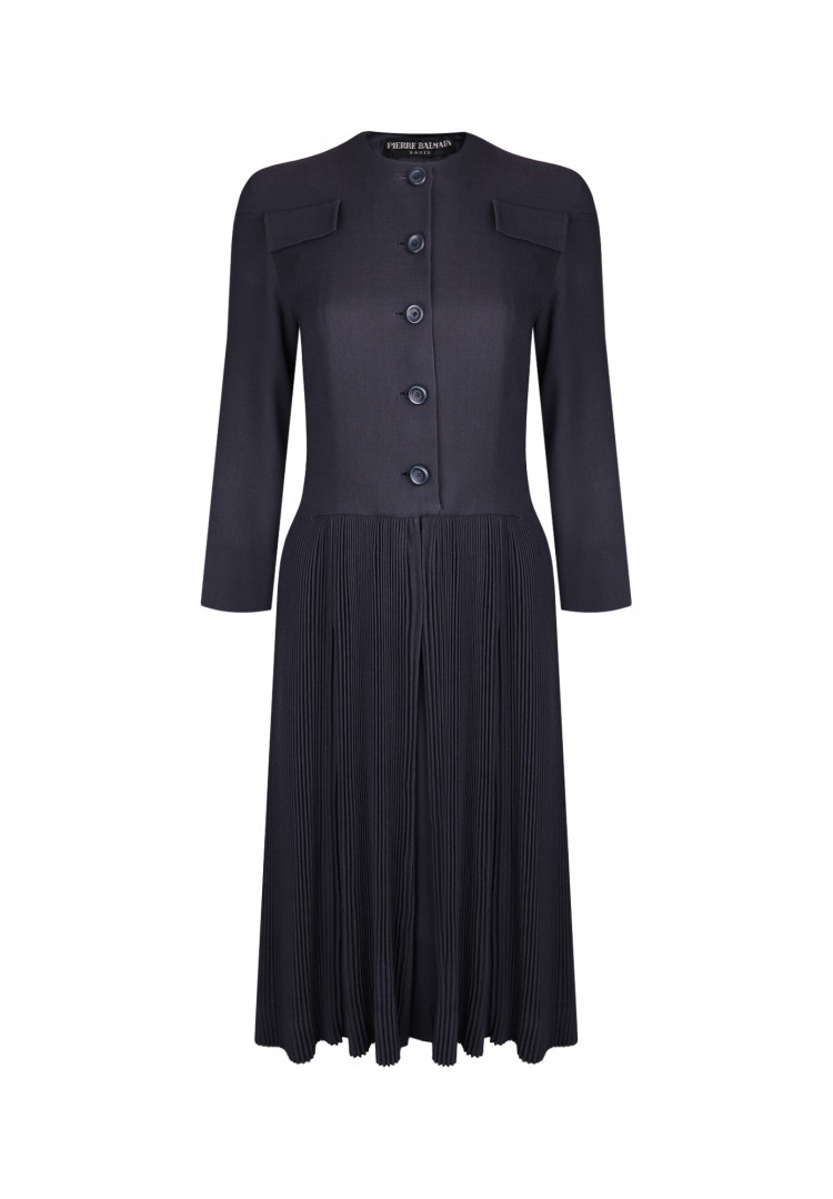 Pierre Balmain Black Couture Dress