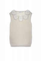 Christian Dior White Top With Flowers