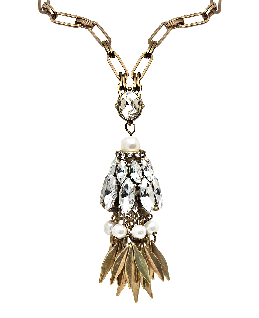 Christian Dior Crystals And Pearls Necklace