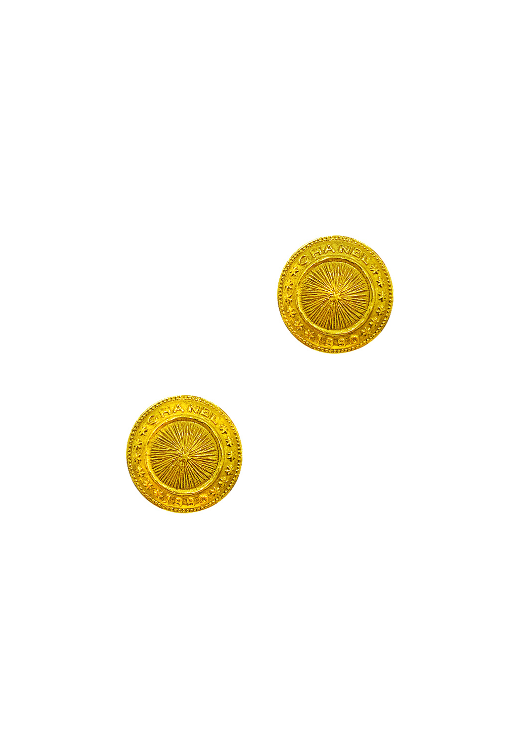 Chanel Large Round Clip-on Earrings