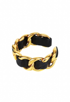 Chanel Cuff Bracelet With Leather Weave