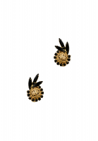 Black Crystals Clip-on Earrings