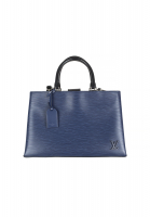 Blue Louis Vuitton Kleber MM Epi Bag