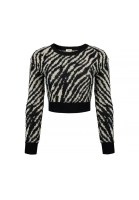Celine Black Cropped Sweater