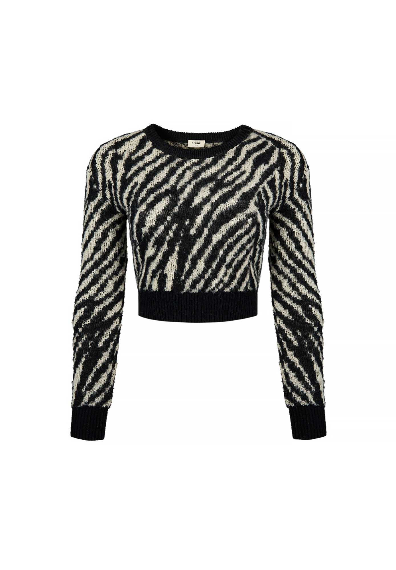 Celine Black Cropped Sweater