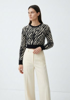 Celine Black Cropped Sweater