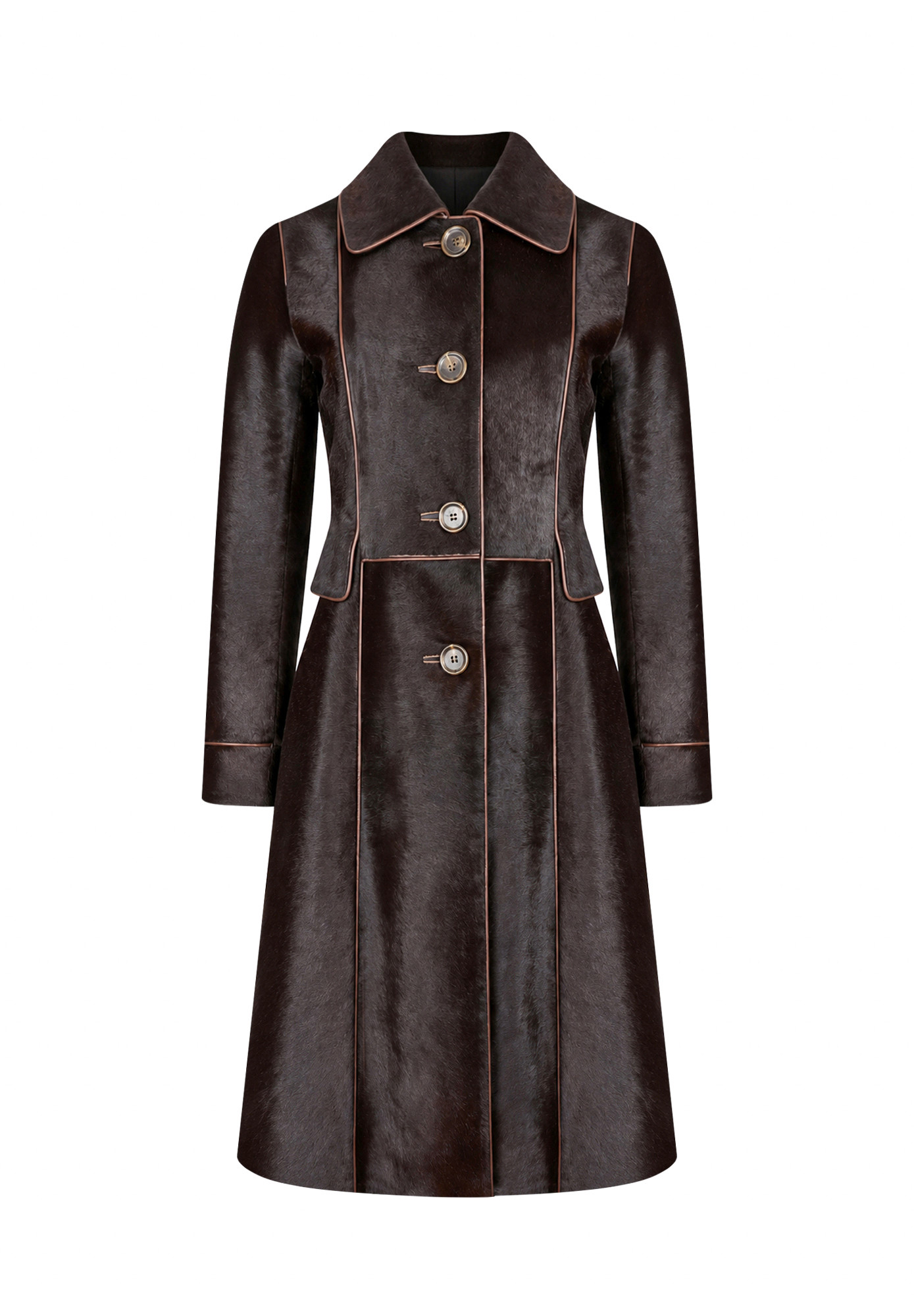 Celine Coat with Fur Collar