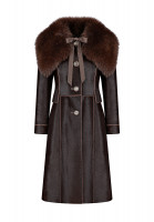 Celine Coat with Fur Collar