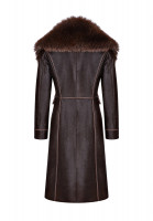 Celine Coat with Fur Collar