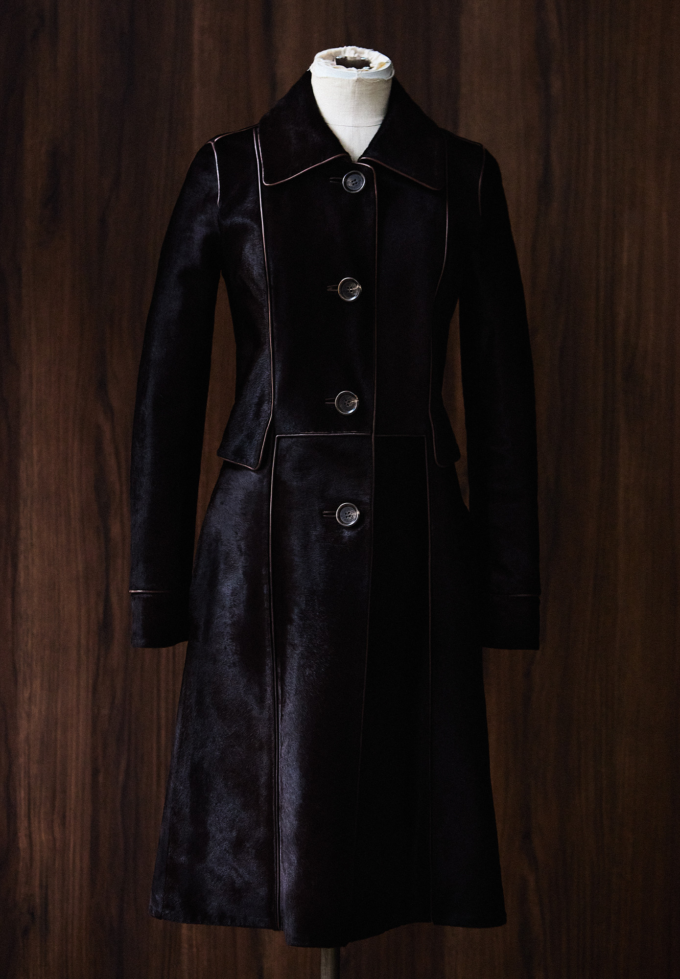 Celine Coat with Fur Collar