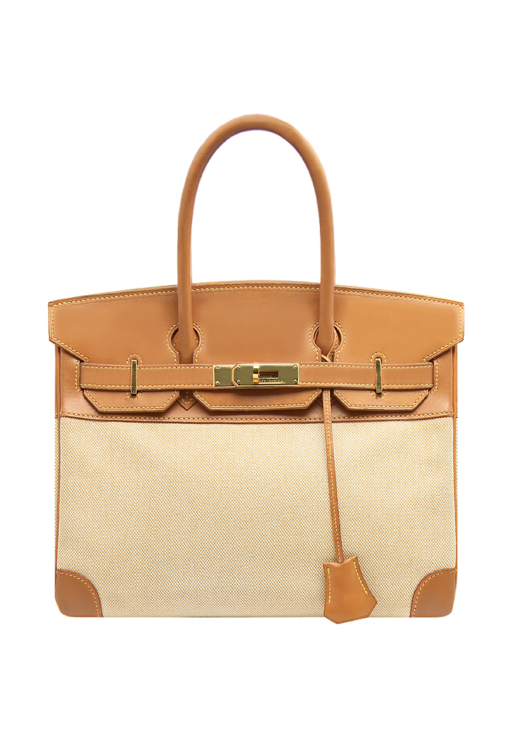 Hermès Birkin 30 Handbag With Canvas Inserts