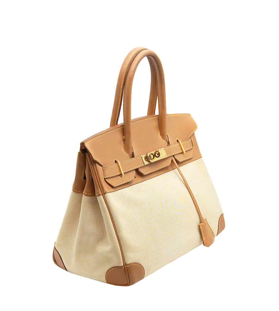 Hermès Birkin 30 Handbag With Canvas Inserts
