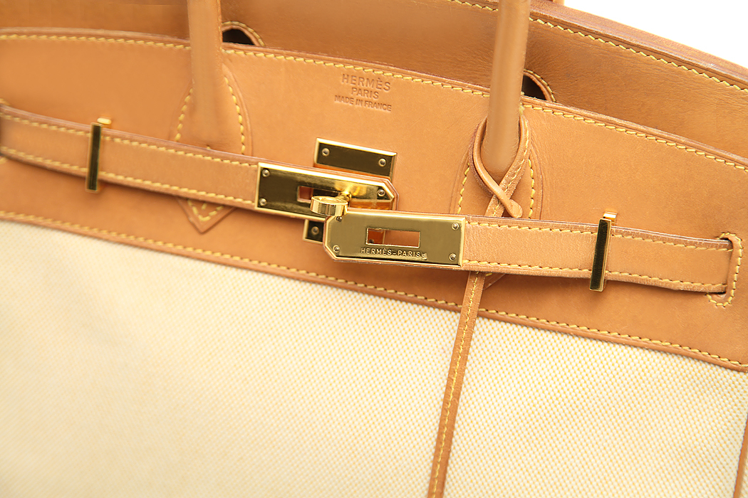 Hermès Birkin 30 Handbag With Canvas Inserts
